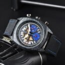 Fashion Men Rubber Strap Watch, Multi-function Calendar Quartz Movement, Life Waterproof Business Sports Wristwatch - Blue