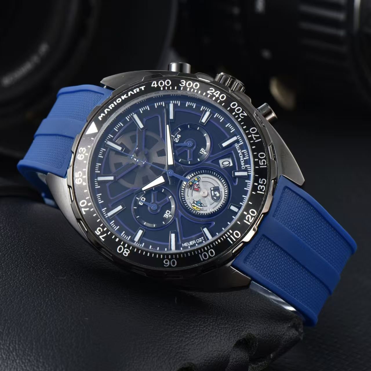 Sports Business Men Multifunctional Chronograph Watch, YP Style Waterproof Steel Band Wristwatch - Image 4