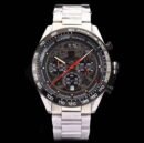 Fashion Men 6 Hands Chronograph Quartz Watch, Multifunctional Business Casual Waterproof Steel Band Wristwatch - white