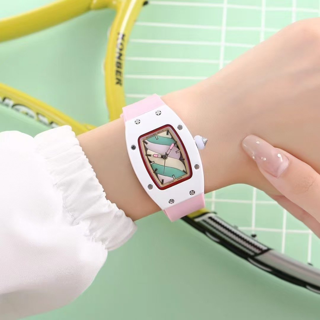 Luxury Light Fashion Women Watch, Tonneau Shape Minimalist Quartz Wristwatch - Image 3