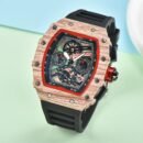 Barrel Shaped Fashion Watch for Men, Calendar Display Soft Silicone Strap Trendy Wristwatch - Black