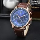 New WISH Fashion Business Men Wristwatch Casual Versatile Quartz Waterproof Watch - Brown