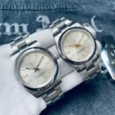 Light Luxury Classic Couple Automatic Mechanical Watch, Candy Dial Stainless Steel Bracelet Fashion Couple Wrist Watch - white