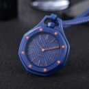 Style A Fashion Trendy Quartz Pocket Watch, Vintage Flip Cover Pocket Watch, Men Pocket Clock Gift Accessory - Blue