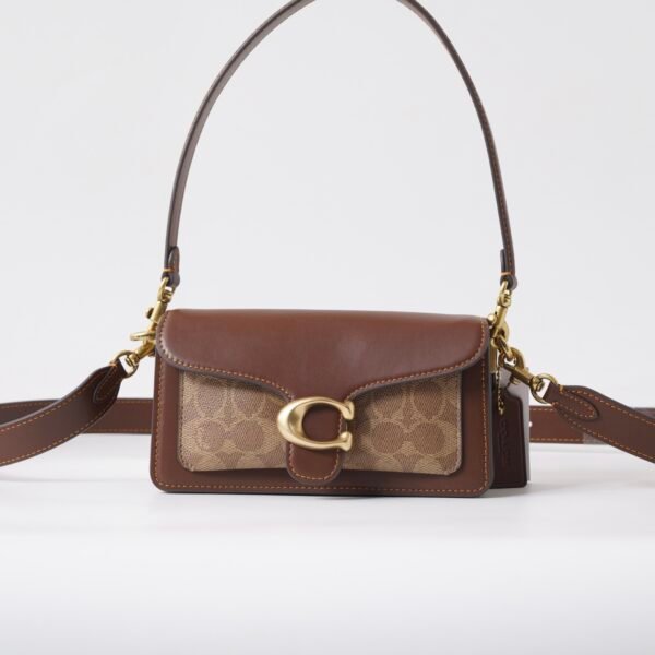 Vintage Monogram Flap Shoulder Bag For Women, Two Straps Underarm Crossbody Handbag