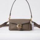 Vintage Monogram Flap Shoulder Bag For Women, Two Straps Underarm Crossbody Handbag - Dark Stone