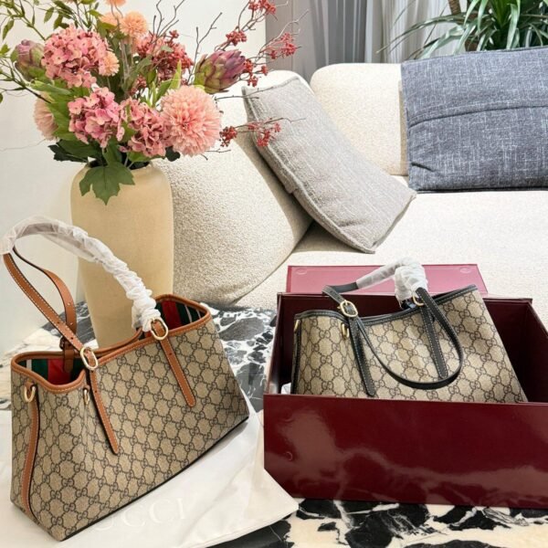 Women Large Retro Pattern Tote Purse, PU Leather Top Handle Handbag With Extra Crossbody Strap
