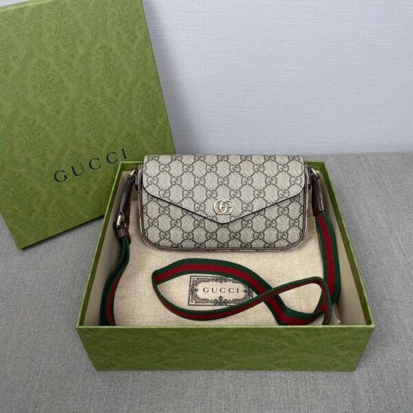 Vintage Monogram Envelope Crossbody Bag for Women, Web Stripe Strap Flap Shoulder Purse