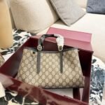 Women Large Retro Pattern Tote Purse, PU Leather Top Handle Handbag With Extra Crossbody Strap - Black